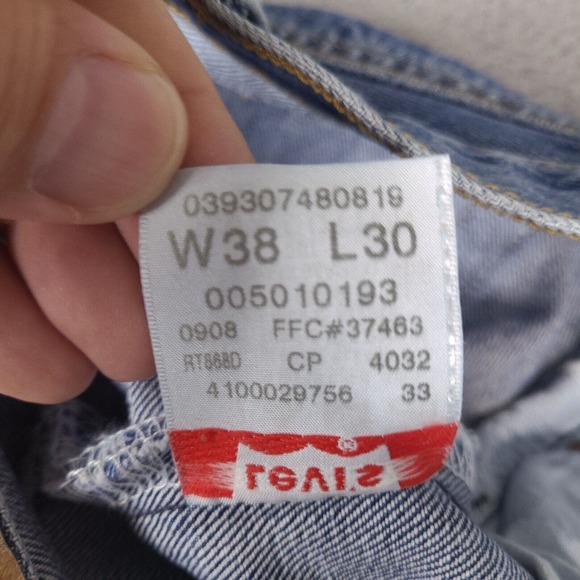 Vintage Levi's 501 Jeans‎ Mens 37x30.5 Blue Button Fly Red Tab Denim Medium Wash - Picture 8 of 16